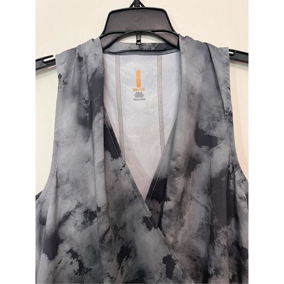 Lucy Athletic Gray Marble Faux Wrap Top sz XS EUC - Picture 2 of 6